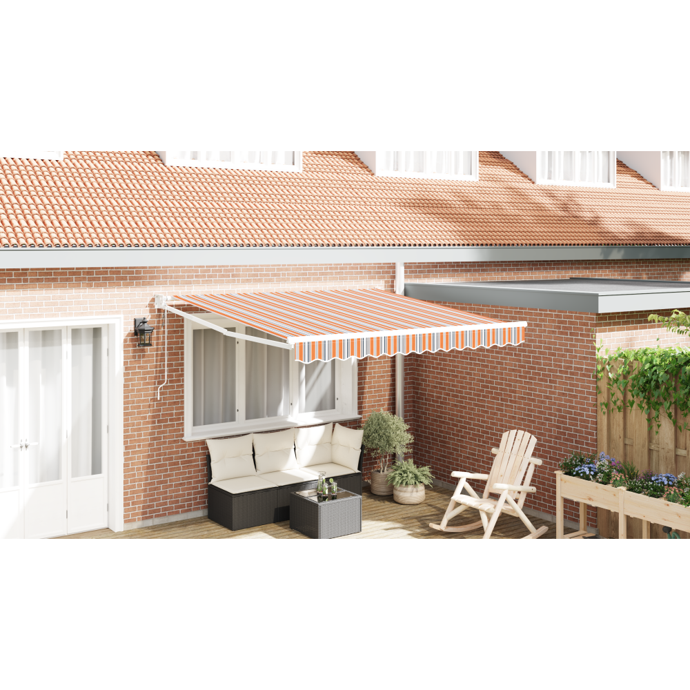 Produktbild för Markis Flerfärgsdesign 300 x 250 cm Polyester och metall