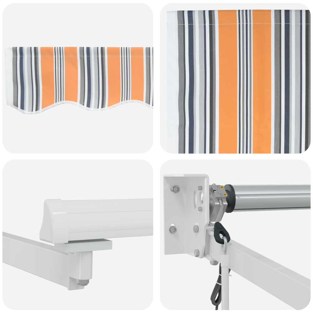 Produktbild för Markis Flerfärgsdesign 300 x 250 cm Polyester och metall