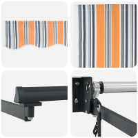 Produktbild för Markis Flerfärgsdesign 300 x 250 cm Polyester och metall