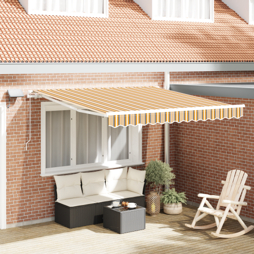 vidaXL Utdragbar markis Flerfärgsdesign 300 x 250 cm Duk och Aluminium