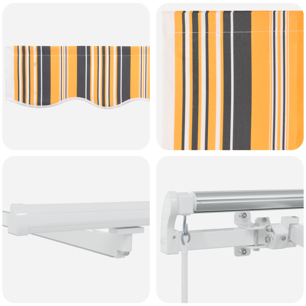 Produktbild för Utdragbar markis Flerfärgsdesign 300 x 250 cm Duk och Aluminium