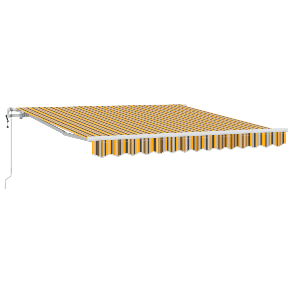 Produktbild för Utdragbar markis Flerfärgsdesign 300 x 250 cm Duk och Aluminium