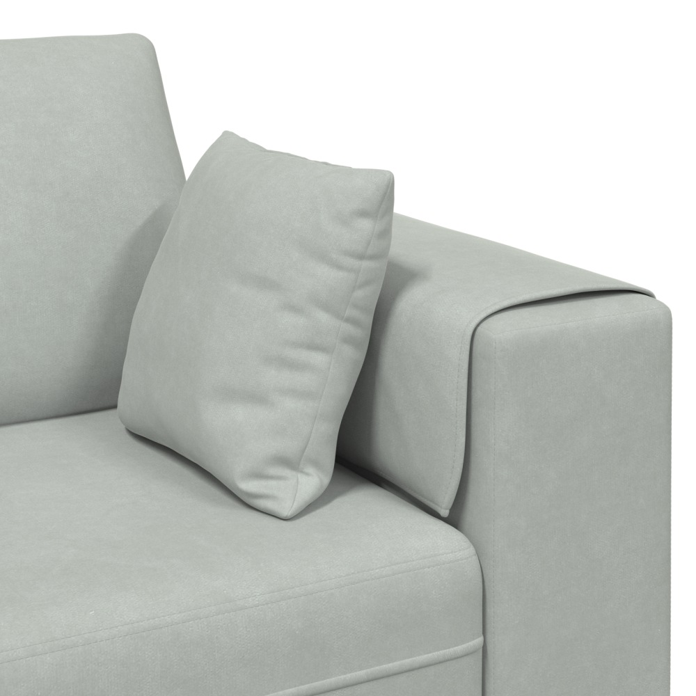 Produktbild för Soffa Ljusgrå 250 x 77 x 76 cm Sammet
