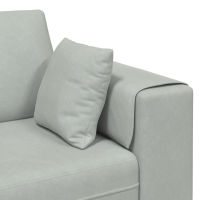 Produktbild för Soffa Ljusgrå 250 x 77 x 76 cm Sammet