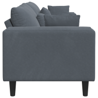 Produktbild för Soffa Mörkgrå 250 x 77 x 76 cm Sammet