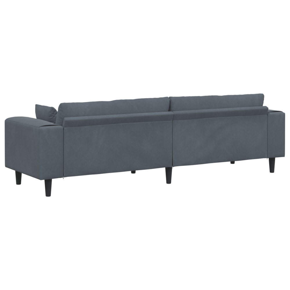Produktbild för Soffa Mörkgrå 250 x 77 x 76 cm Sammet