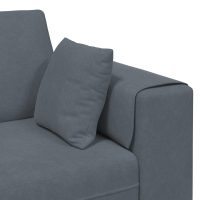 Produktbild för Soffa Mörkgrå 250 x 77 x 76 cm Sammet