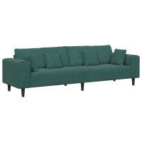 Produktbild för Soffa Mörkgrön 250 x 77 x 76 cm Sammet