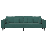 Produktbild för Soffa Mörkgrön 250 x 77 x 76 cm Sammet