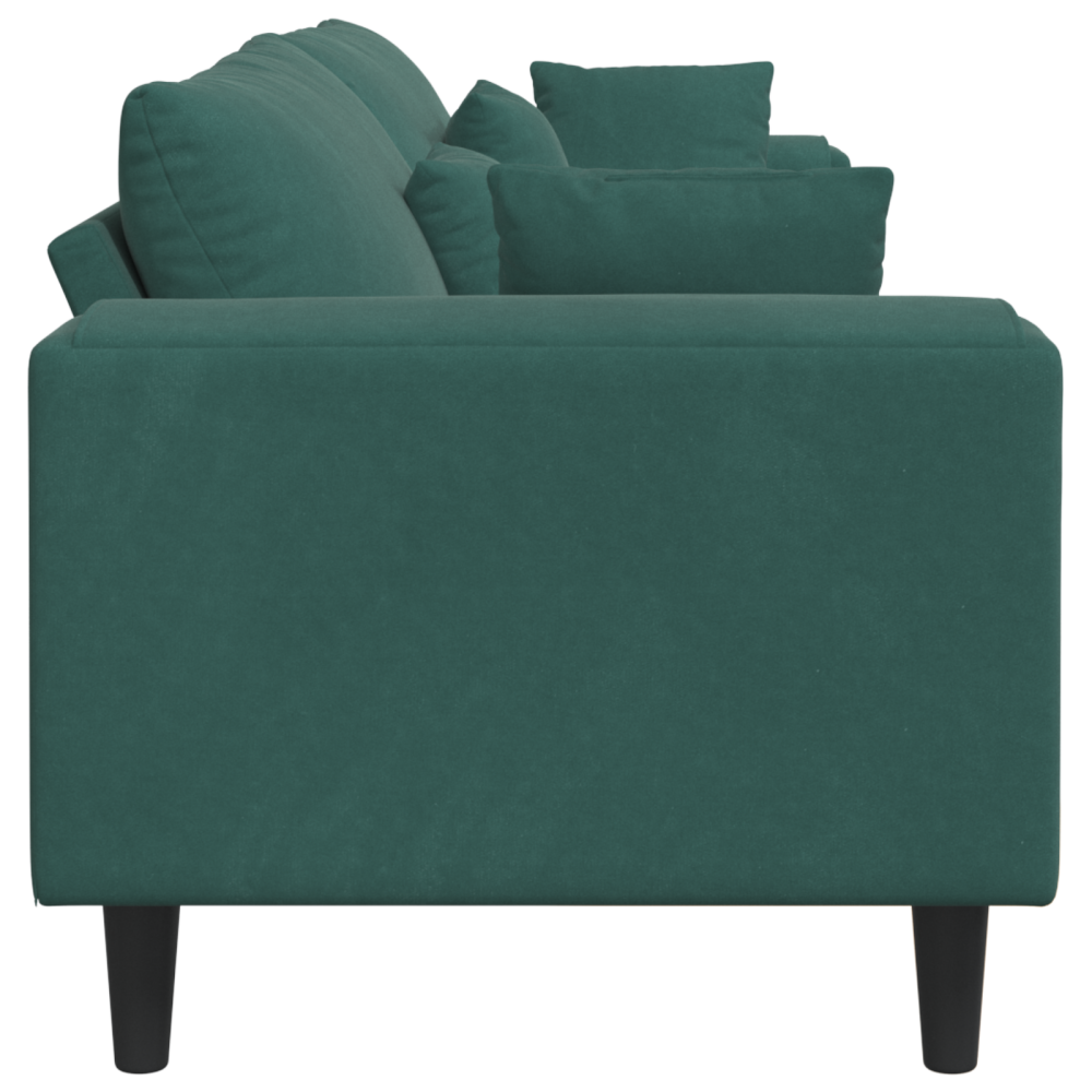 Produktbild för Soffa Mörkgrön 250 x 77 x 76 cm Sammet