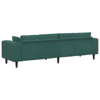 Produktbild för Soffa Mörkgrön 250 x 77 x 76 cm Sammet