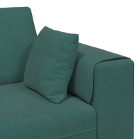 Produktbild för Soffa Mörkgrön 250 x 77 x 76 cm Sammet