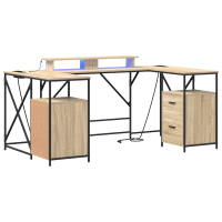Produktbild för Skrivbord Sonoma-ek 182 x 101 x 87,5 cm Konstruerat trä