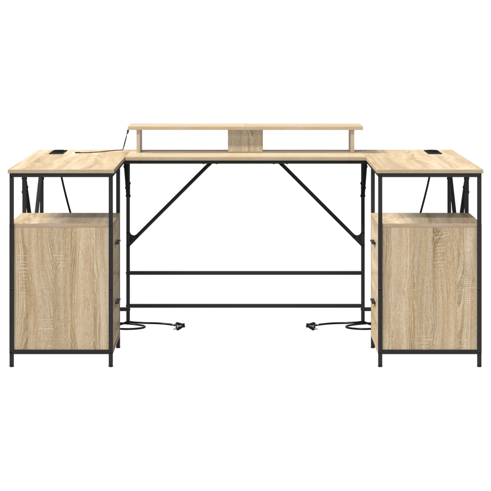 Produktbild för Skrivbord Sonoma-ek 182 x 101 x 87,5 cm Konstruerat trä