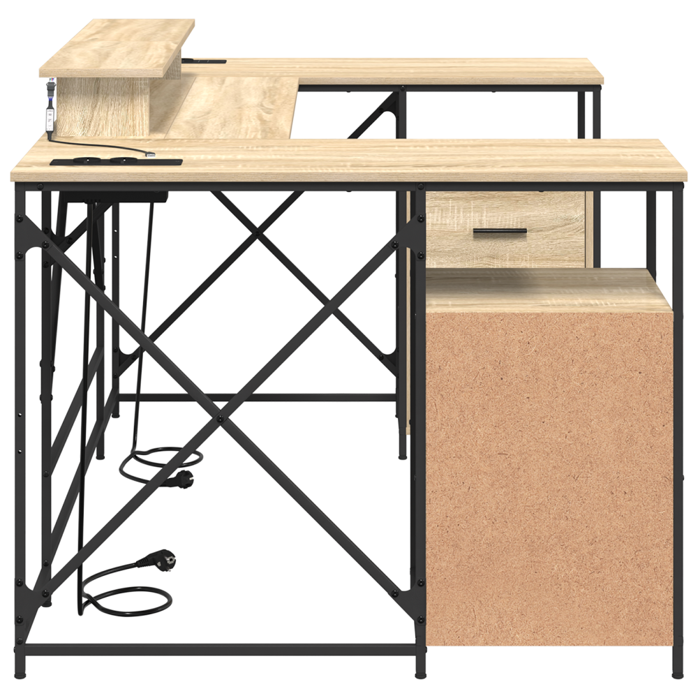 Produktbild för Skrivbord Sonoma-ek 182 x 101 x 87,5 cm Konstruerat trä