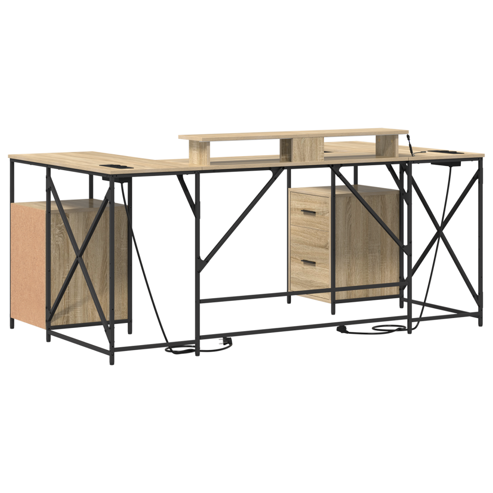 Produktbild för Skrivbord Sonoma-ek 182 x 101 x 87,5 cm Konstruerat trä