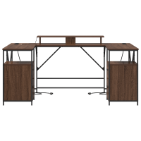 Produktbild för Skrivbord med låda Brun Ek 182 x 101 x 87,5 cm Konstruerat trä
