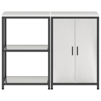 Produktbild för Köksförvaringsset HATTEM 2 pcs Silver Rostfritt stål