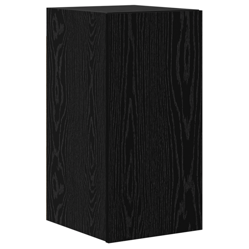 Produktbild för Vägg TV Skåp 3 pcs 100 x 30 x 30 cm Svart Ek Konstruerat trä