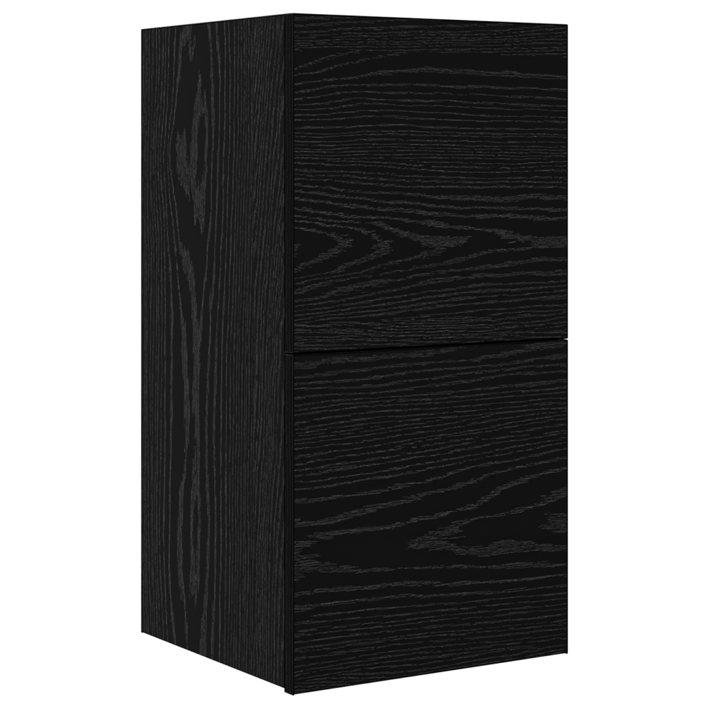 Produktbild för Vägg TV Skåp 3 pcs 100 x 30 x 30 cm Svart Ek Konstruerat trä