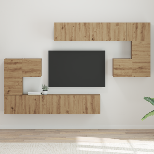 vidaXL TV Enheter 4 pcs Artisan Ek Konstruerat trä