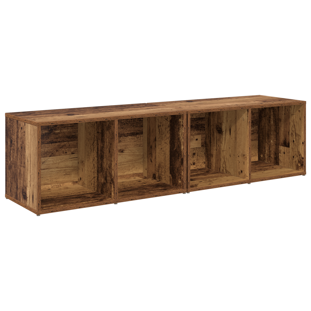 Produktbild för TV-bänkset 2 pcs Gammalt trä 37 x 35 x 72 cm Konstruerat trä