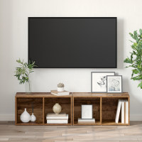 Produktbild för TV-bänkset 2 pcs Gammalt trä 37 x 35 x 72 cm Konstruerat trä