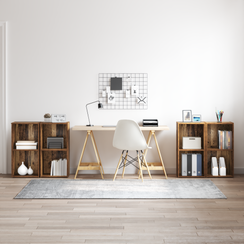 vidaXL TV-bänkset 4 pcs Gammalt trä 37 x 37 x 72 cm Konstruerat trä