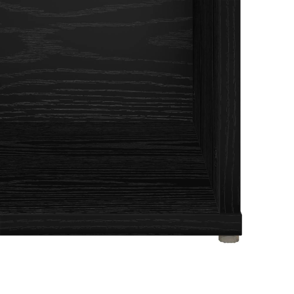 Produktbild för TV-bänkset 4 pcs Svart Ek 37 x 37 x 72 cm Konstruerat trä