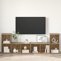 Produktbild för TV-bänkset 4 pcs Artisan Ek 37 x 37 x 72 cm Konstruerat trä