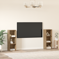 Produktbild för TV-bänkset 2 pcs Artisan Ek Konstruerat trä