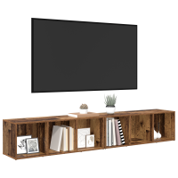 Produktbild för TV-bänkset 2 pcs Gammalt trä 37 x 35 x 107cm Konstruerat trä