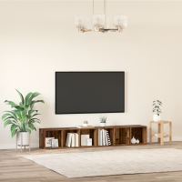 Produktbild för TV-bänkset 2 pcs Gammalt trä 37 x 35 x 107cm Konstruerat trä