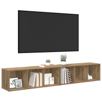 Produktbild för TV-bänkset 2 pcs Artisan Ek 37 x 35 x 107cm Konstruerat trä