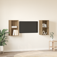 Produktbild för TV-bänkset 2 pcs Artisan Ek Konstruerat trä