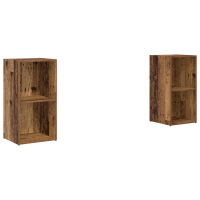 Produktbild för TV-bänkset 2 pcs Gammalt trä 72 x 35 x 36,5 cm Konstruerat trä