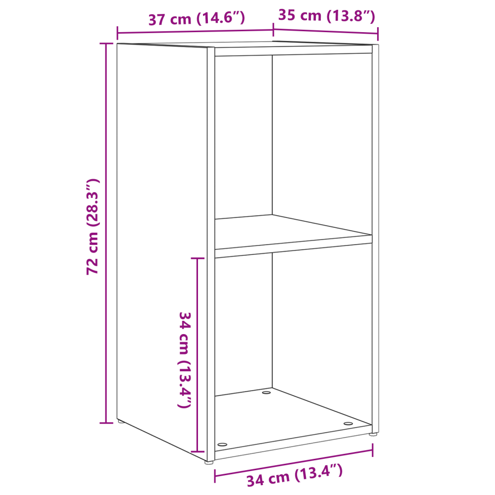 Produktbild för TV-bänkset 2 pcs Gammalt trä 72 x 35 x 36,5 cm Konstruerat trä