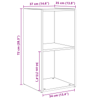 Produktbild för TV-bänkset 2 pcs Gammalt trä 72 x 35 x 36,5 cm Konstruerat trä