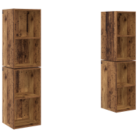 Produktbild för TV-bänkset 4 pcs Gammalt trä 37 x 37 x 72 cm Konstruerat trä