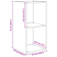 Produktbild för TV-bänkset 4 pcs Gammalt trä 37 x 37 x 72 cm Konstruerat trä