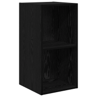 Produktbild för TV-bänkset 4 pcs Svart Ek 37 x 37 x 72 cm Konstruerat trä