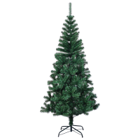 Produktbild för Konstgjord Förbelyst Julgran Grön 240 cm PVC och metall