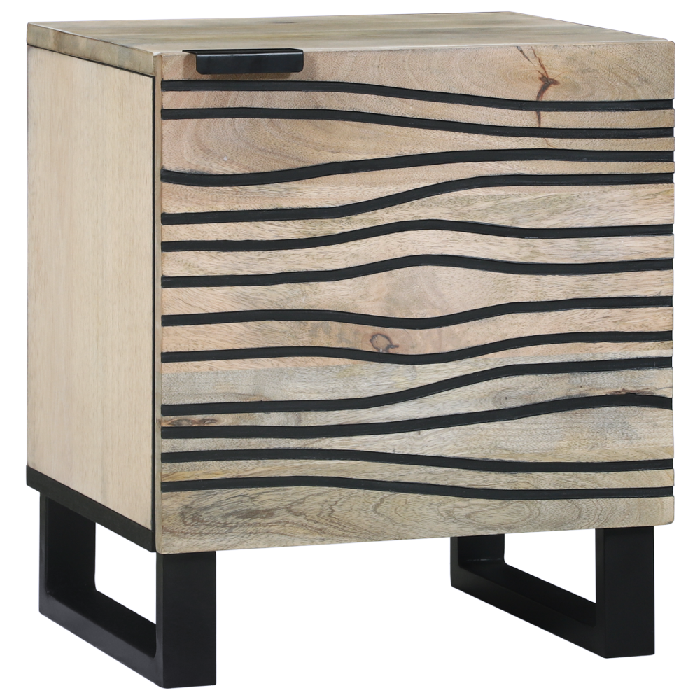 Produktbild för Nattduksbord Vit 40 x 33 x 46 cm Konstruerat trä