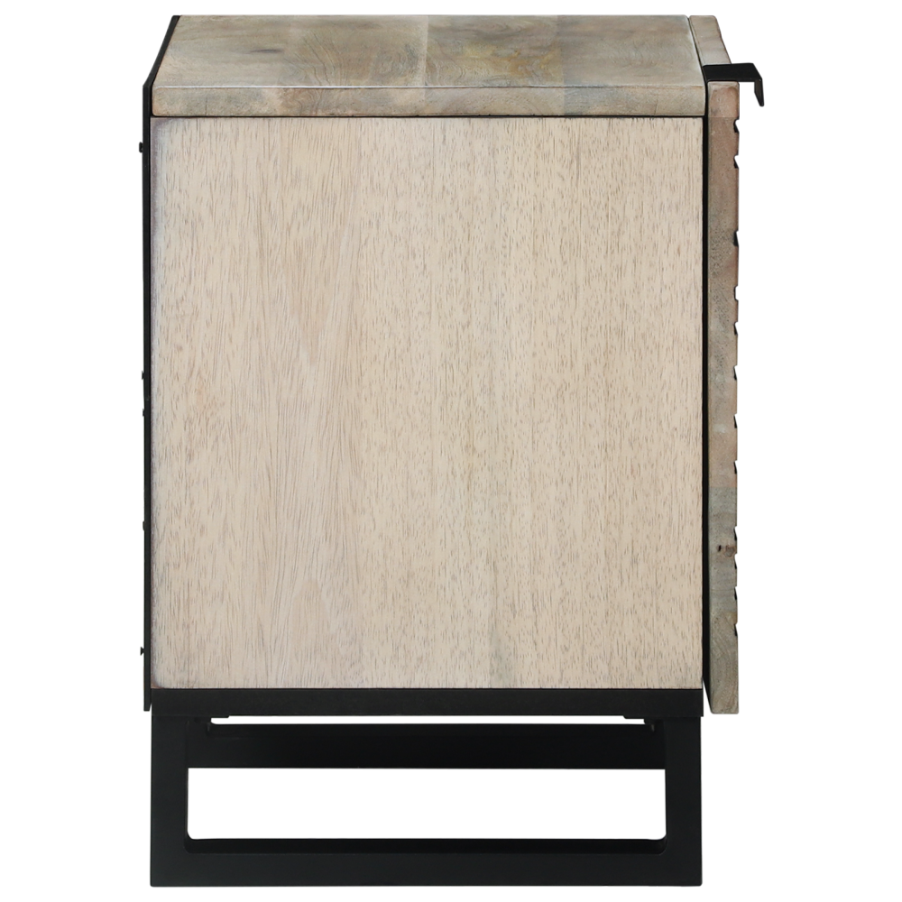 Produktbild för Nattduksbord Vit 40 x 33 x 46 cm Konstruerat trä