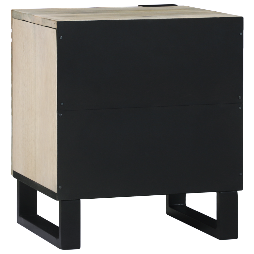 Produktbild för Nattduksbord Vit 40 x 33 x 46 cm Konstruerat trä