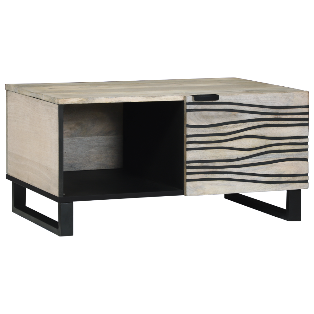 Produktbild för Kaffeebord Vit 80 x 50 x 40 cm Konstruerat trä