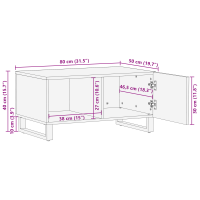 Produktbild för Kaffeebord Vit 80 x 50 x 40 cm Konstruerat trä