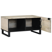 Produktbild för Kaffeebord Vit 80 x 50 x 40 cm Konstruerat trä
