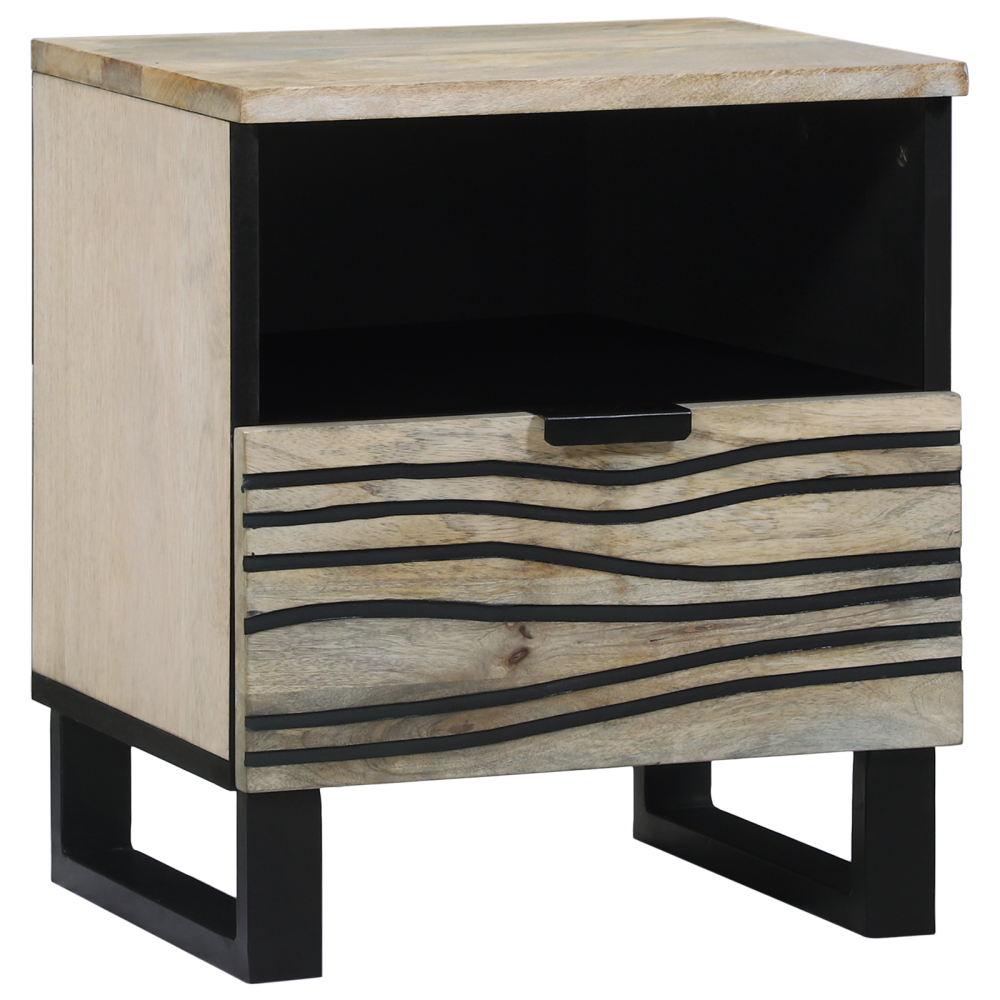 Produktbild för Nattduksbord 2 pcs Vit 40 x 33 x 46 cm Konstruerat trä