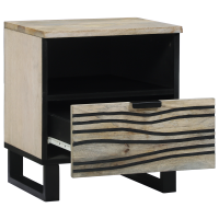 Produktbild för Nattduksbord 2 pcs Vit 40 x 33 x 46 cm Konstruerat trä